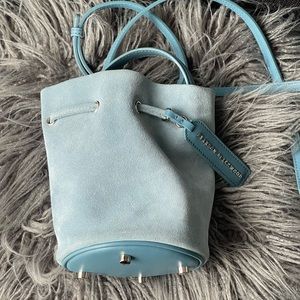 Brandon Blackwood Kamal Bucket Bag - Blue Suede